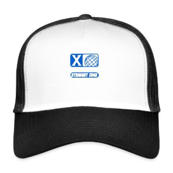 Straight Edge Vegan, gegen Drogen, Punk - Trucker Cap - Weiß/Schwarz - Vorne