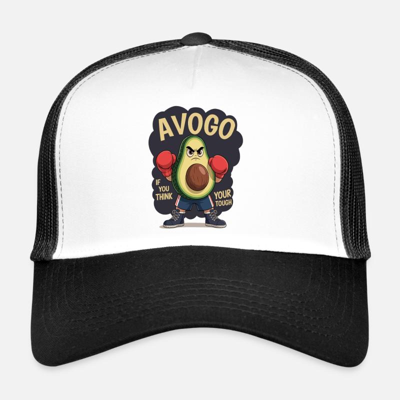 Funny Avocado Boxing Trucker Cap