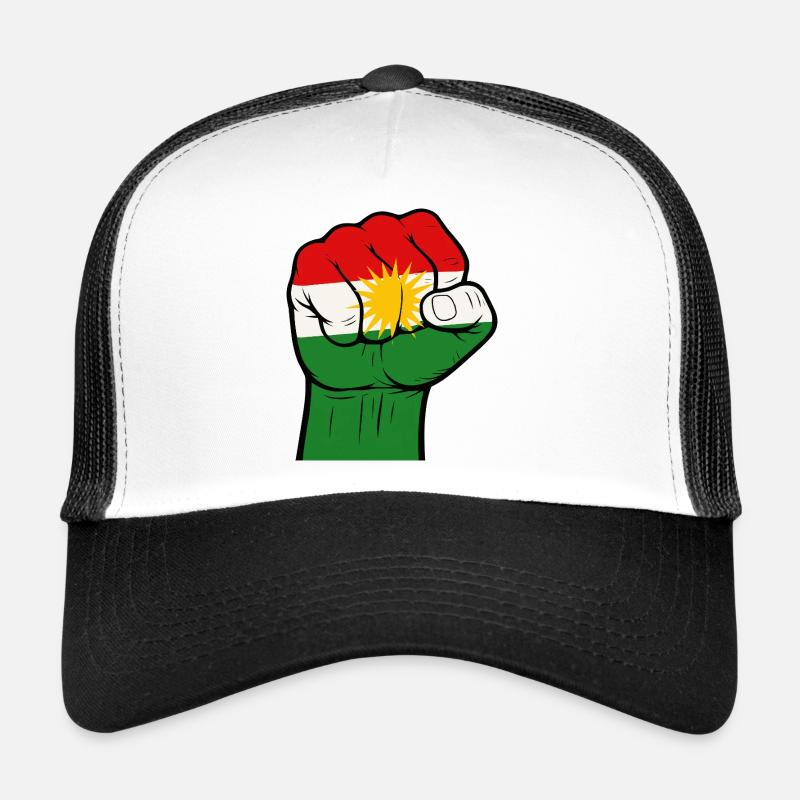 faust kurdistan - Trucker Cap - Weiß/Schwarz