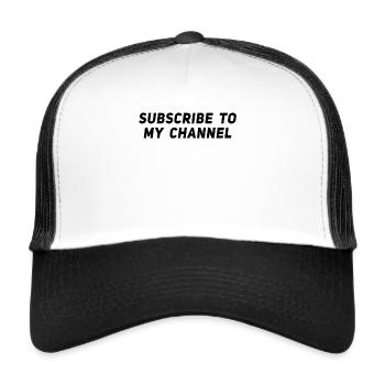 Subscribe to my Channel - Blogger Influencer - Trucker Cap - white/black - Front