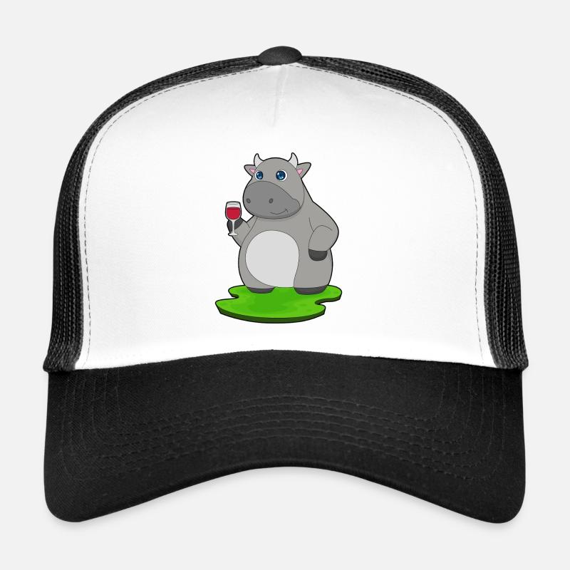 Cow Red Wine Trucker Cap