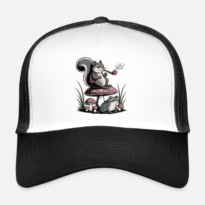 EICHHÖRNCHEN UND FRÖSCHE - Trucker Cap - Weiß/Schwarz