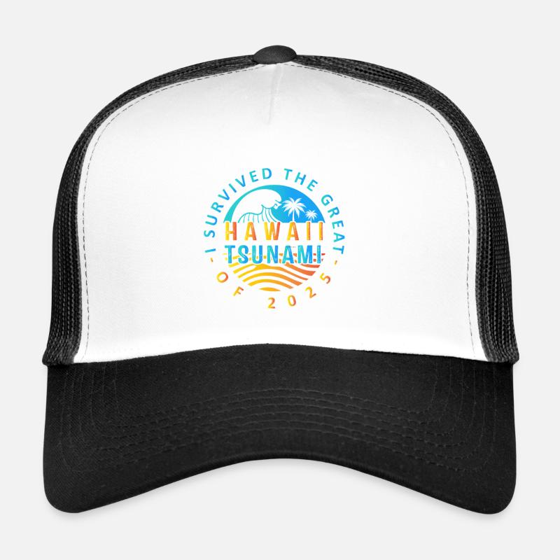 Badge survivant du tsunami à Hawaï Casquette trucker 