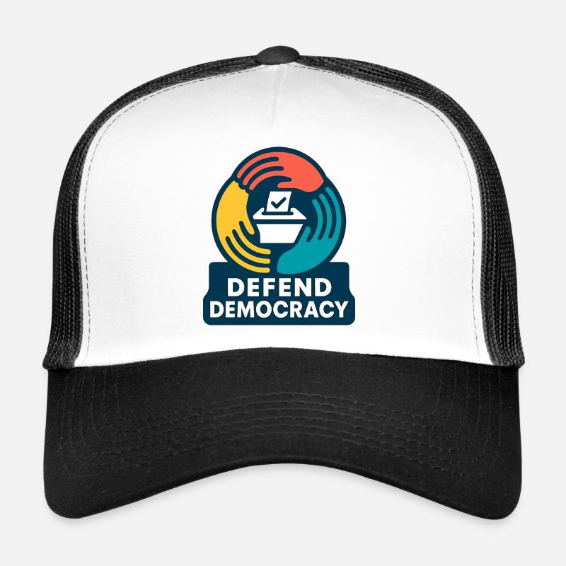 Defend Democracy Trucker Cap
