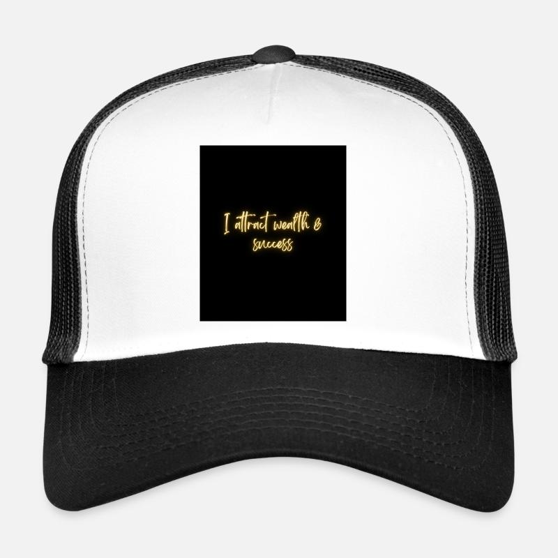 Motif de prospérité et de succès dans le style néon Casquette trucker 