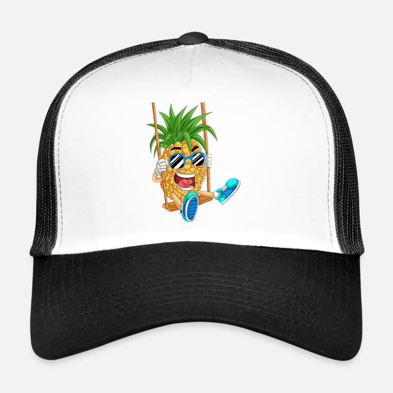 Ananas ludique sur la balançoire Casquette trucker 