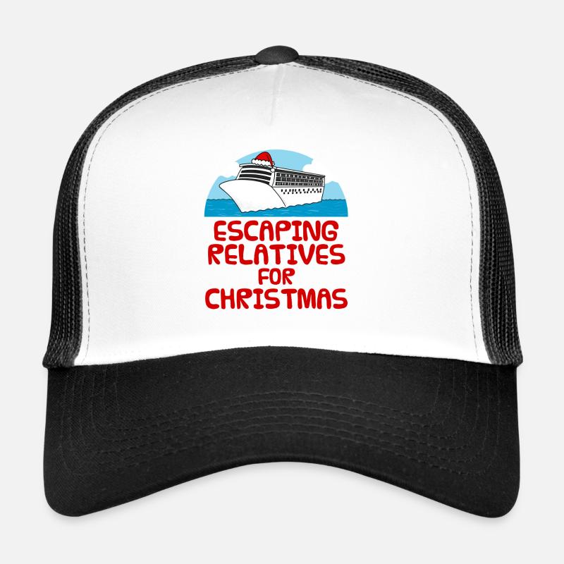Échapper à des parents pour Noël Bateau de croisière drôle Casquette trucker 