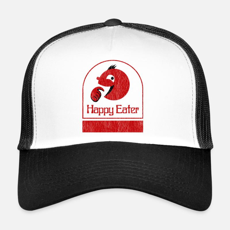 Happy Eater Design Distressed Trucker Cap