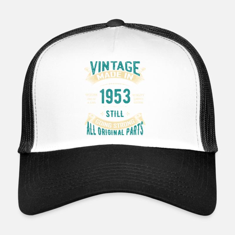 Vintage 1953 Inspired Typography Design Trucker Cap