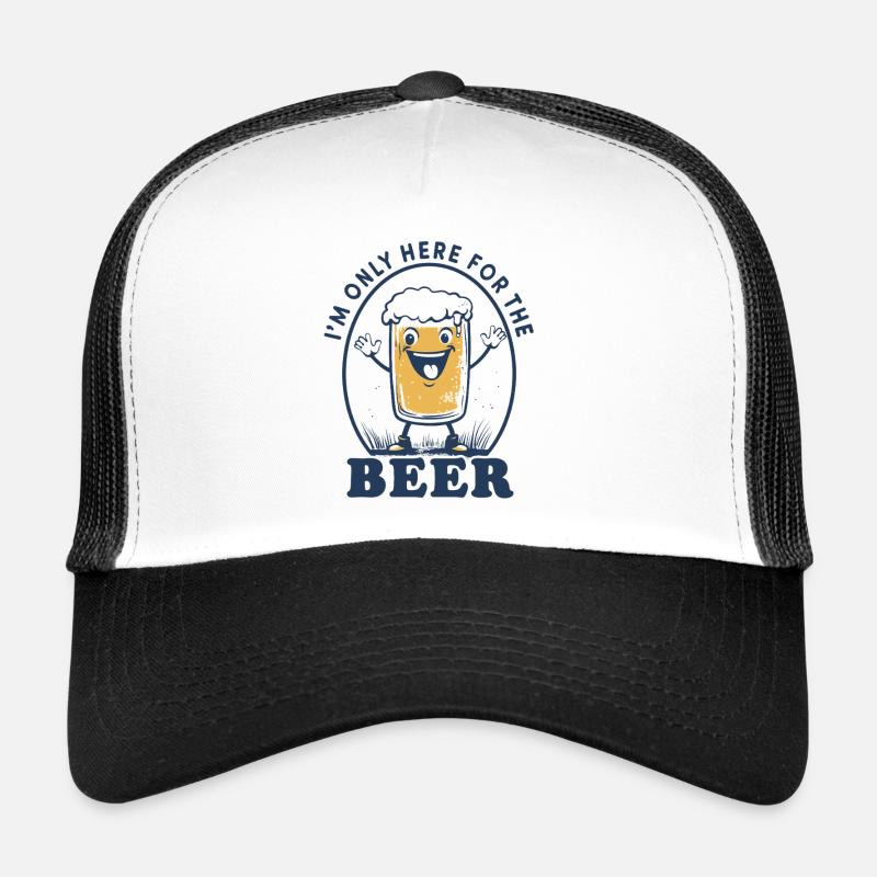 I'M ONLY HERE FOR THE BEER RETRO SPRUCH BIER Trucker Cap