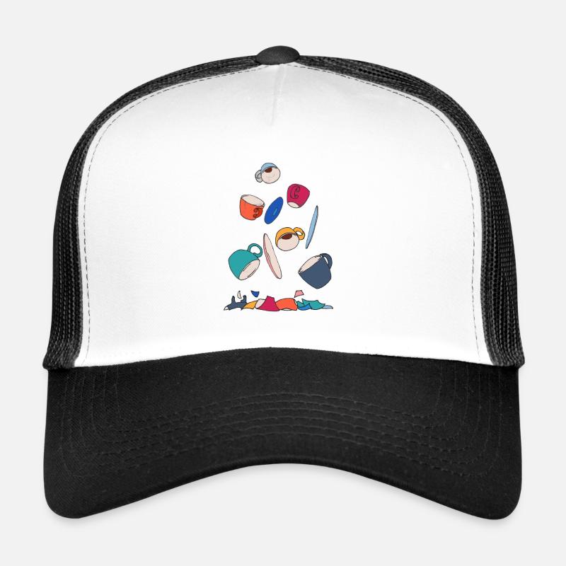 L’art du café en collage coloré Casquette trucker 