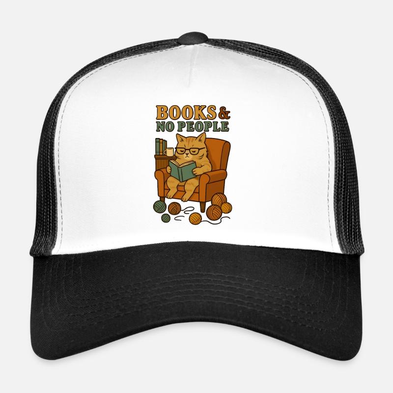 Katzenleser im gemütlichen Sessel Trucker Cap