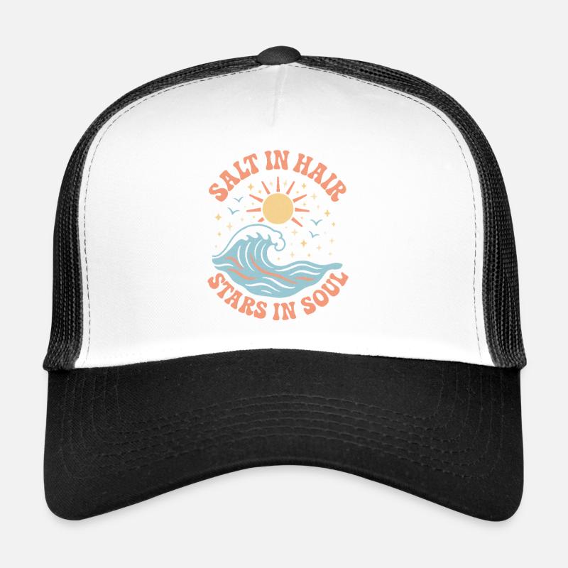 Sel Dans Les Cheveux Étoiles Dans L’âme Conception Des Vacances D’été Casquette trucker 