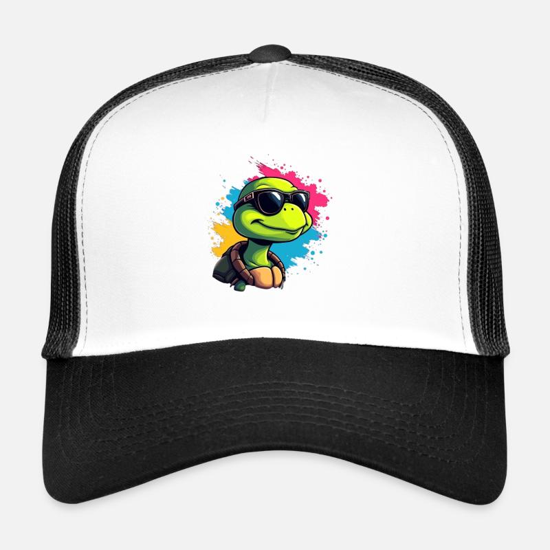 Lässige Turtle mit Sonnenbrille Trucker Cap