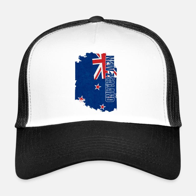 Drapeau néo-zélandais, grunge vintage Casquette trucker 