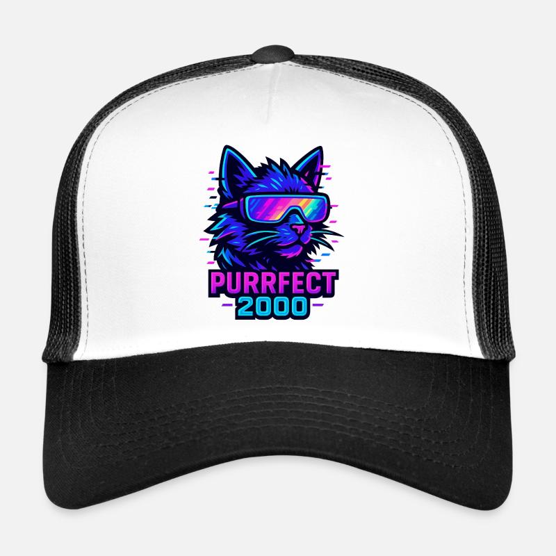 Neon Katze Purrfect 2000 Design Trucker Cap