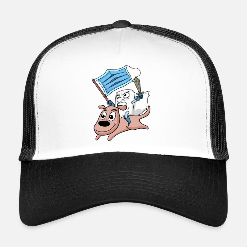 Humorous protest dog illustration Trucker Cap