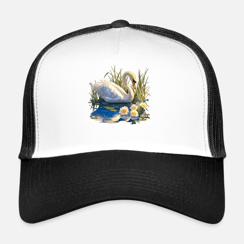 Schwäne Schwan - Trucker Cap - Weiß/Schwarz