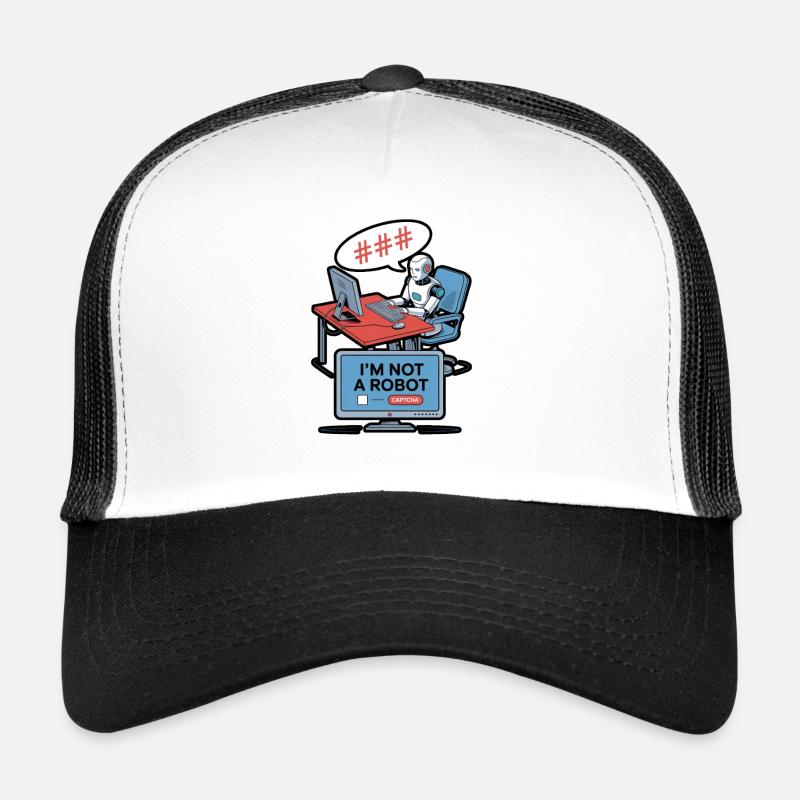 Humour Captcha : Je ne suis pas un robot Casquette trucker 