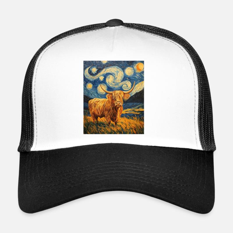 Vache des Highlands Casquette trucker 