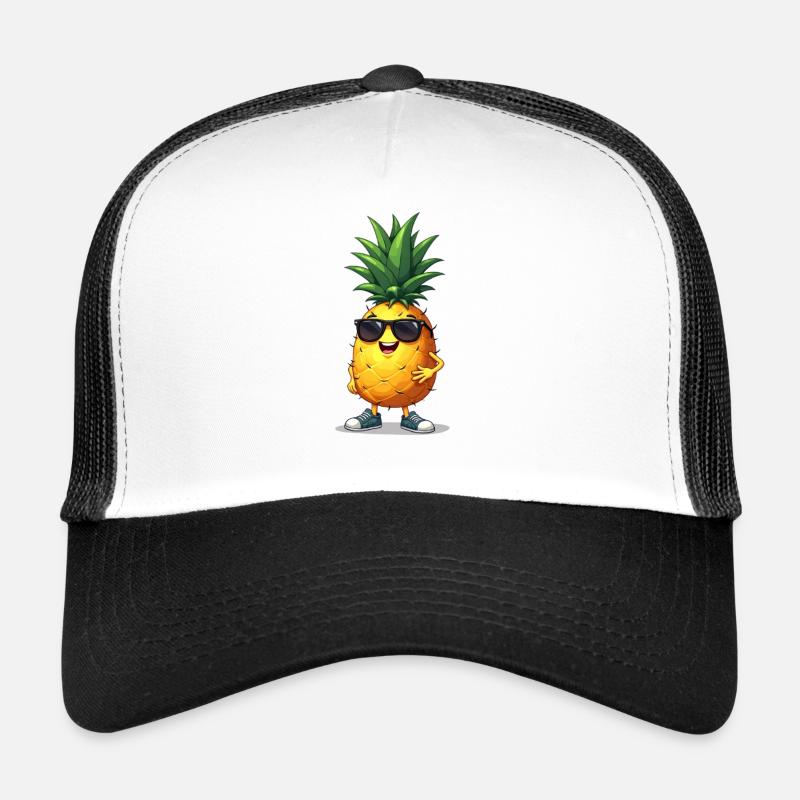 Sunglasses Pineapple Fun Motif Trucker Cap