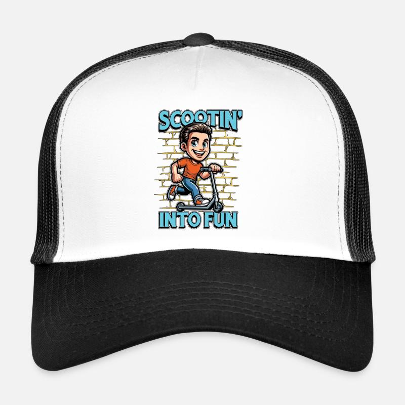 Scooter Scootin' Into Fun Scooter Moto Casquette trucker 