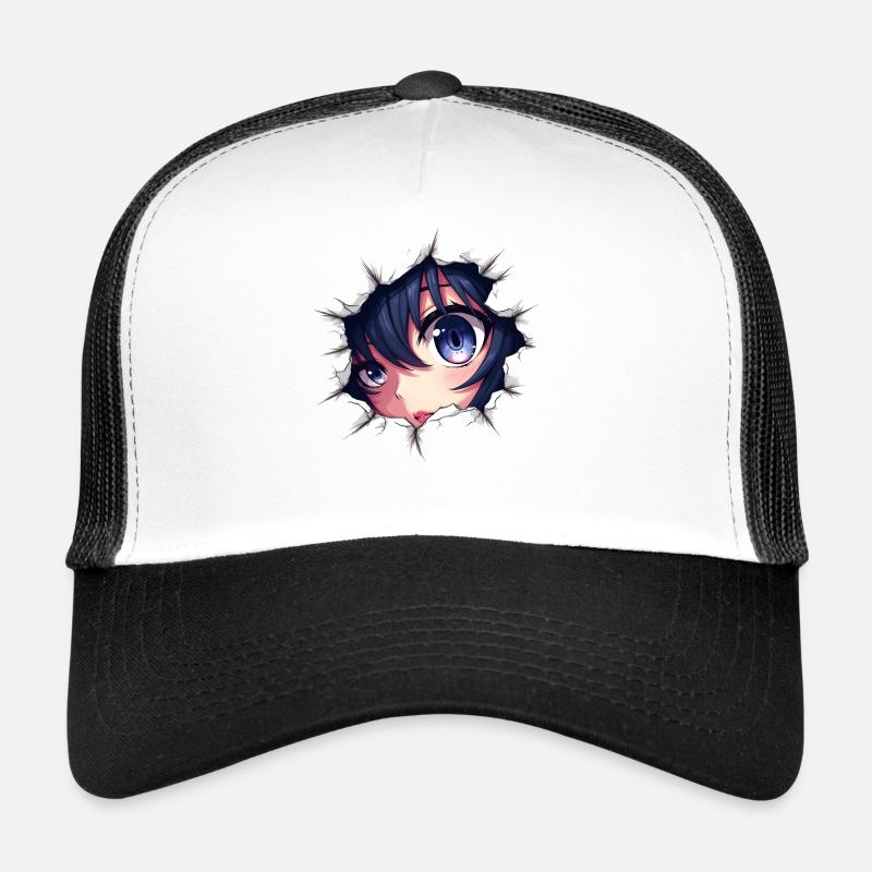 Oeil d’anime avec effet de papier ajouré Casquette trucker 