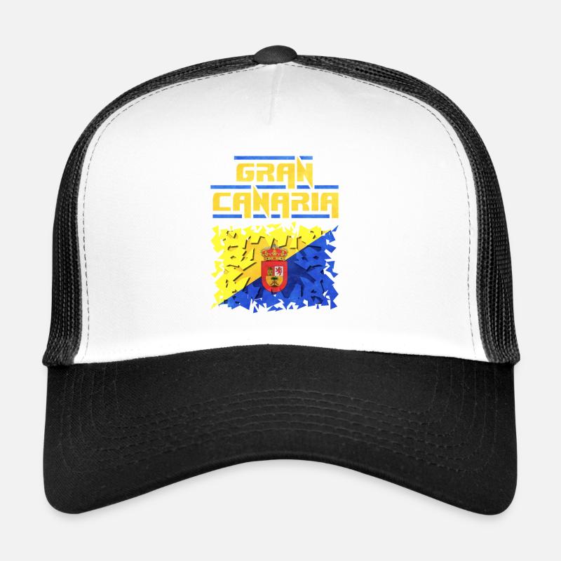 Gran Canaria Flag Puzzle Design Trucker Cap