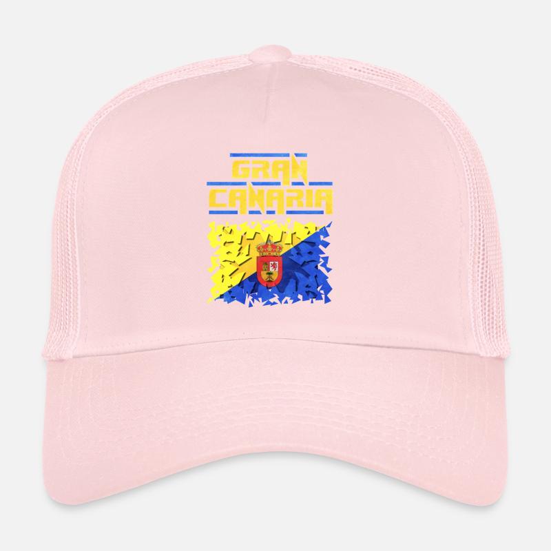 Puzzle de conception du drapeau de Gran Canaria Casquette trucker 