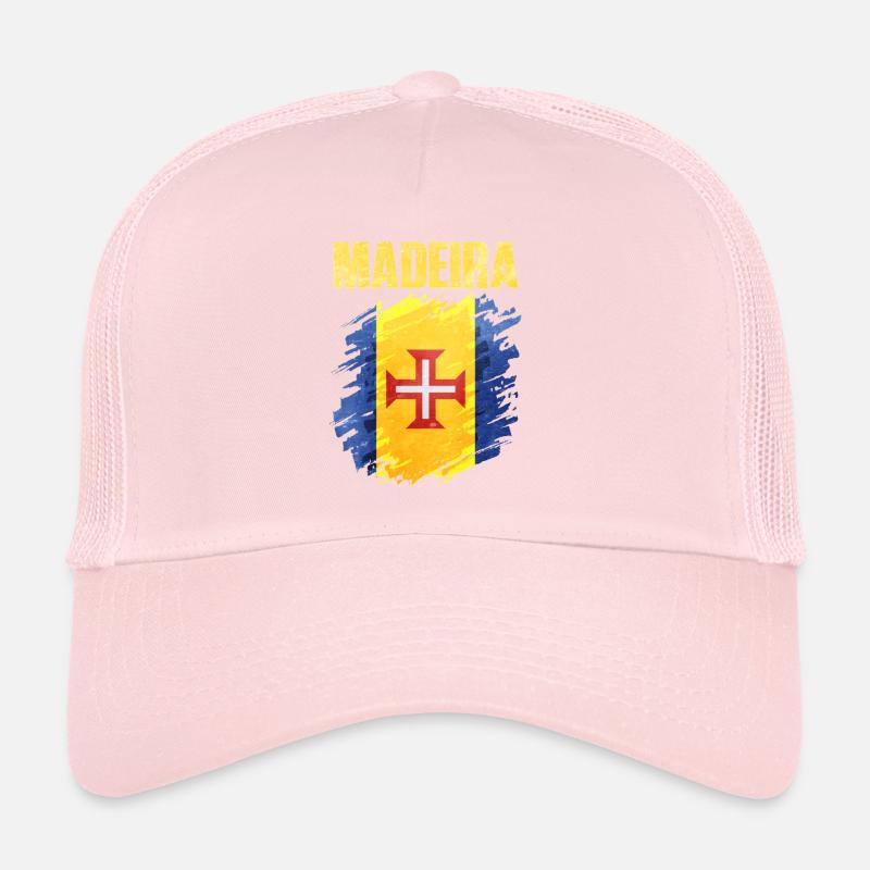Conception artistique inspirée du drapeau de Madère Casquette trucker 