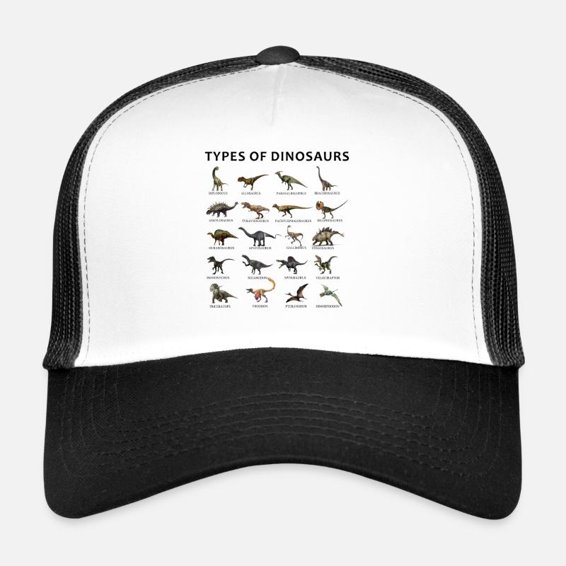 Types de dinosaures Casquette trucker 