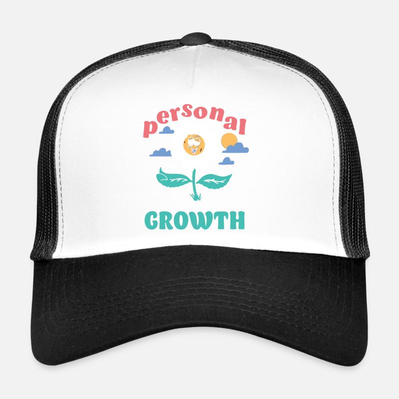 Persönliches Wachstum Daisy - Trucker Cap - Weiß/Schwarz