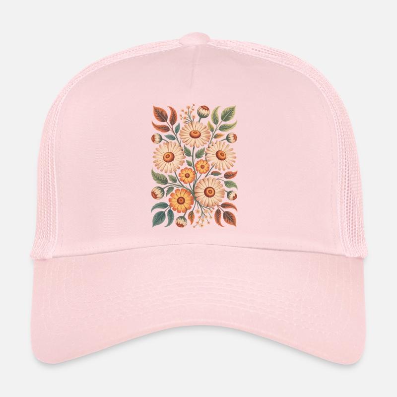 Floral pattern in natural colors Trucker Cap