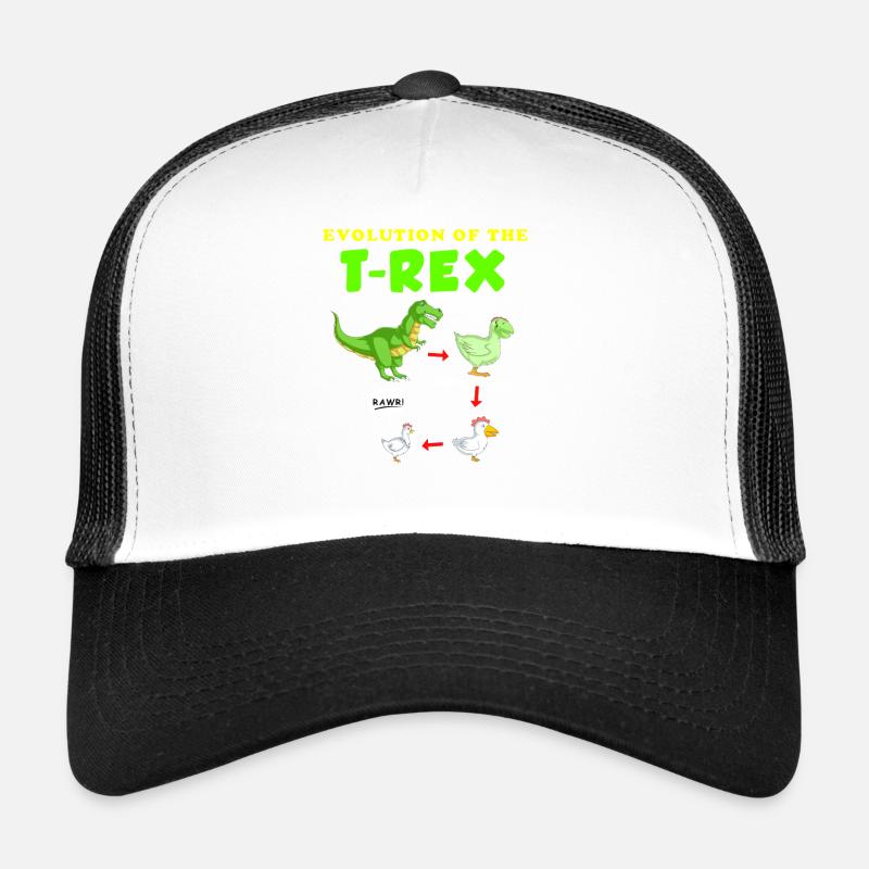 Évolution de l’illustration du dinosaure T-Rex Casquette trucker 