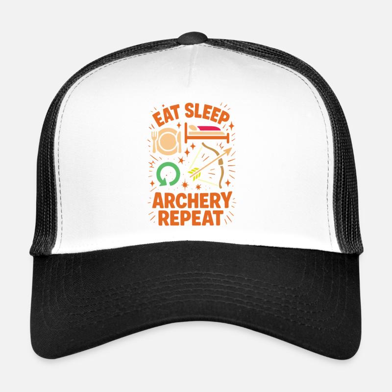 Eat Sleep Archery Repeat funny archer Trucker Cap