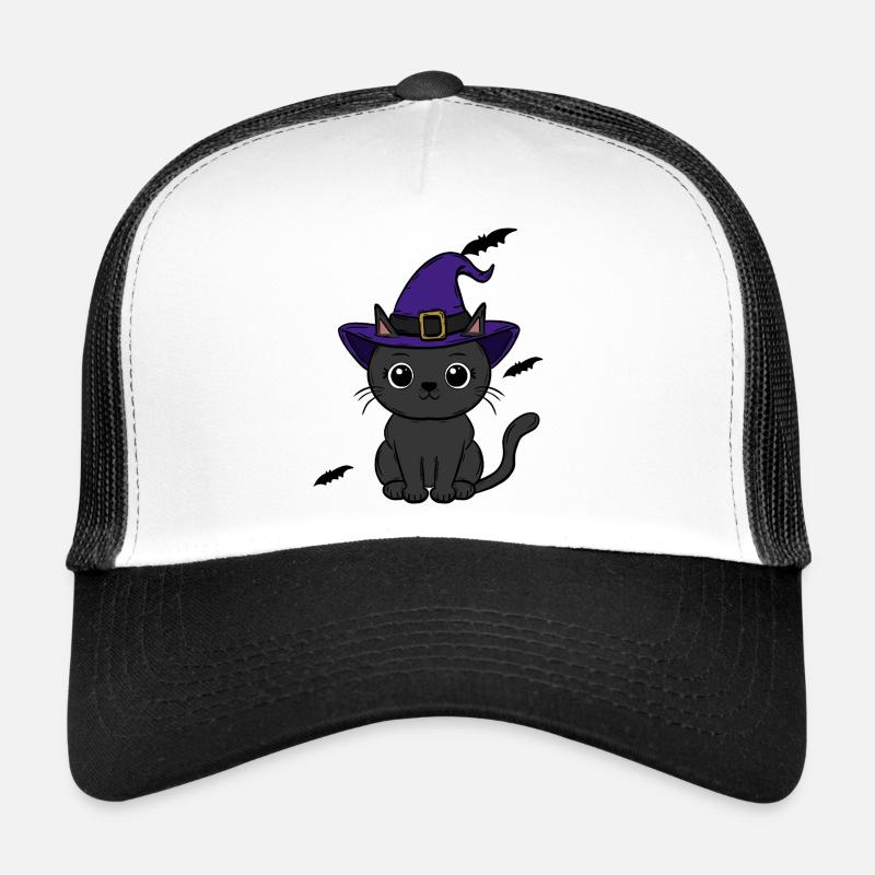 Chat Halloween Casquette trucker 