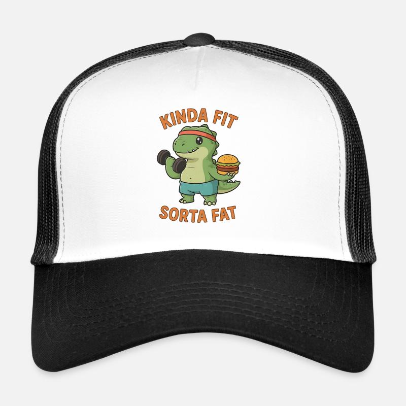 Kinda Fit Sorta Fat Funny Gym Cute Hippo Retro Trucker Cap