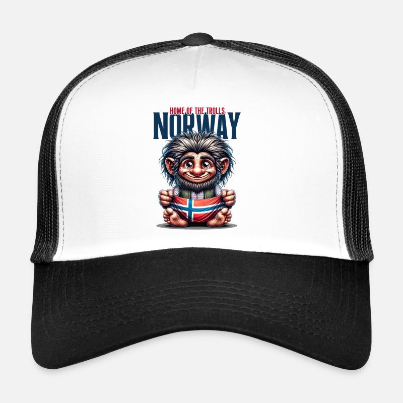 Norwegischer Troll mit Flagge Trucker Cap