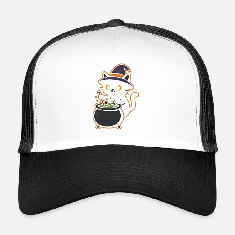 Cat Witch Potion Magic Design Trucker Cap