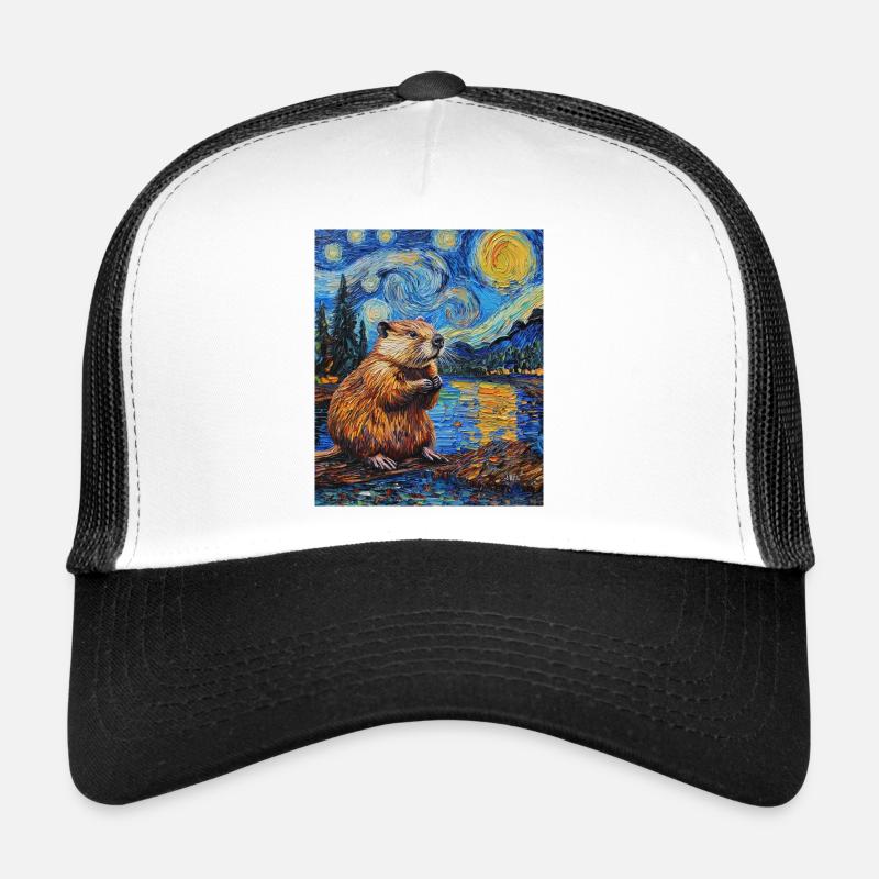 Bieber dans le style de Van Gogh, La Nuit étoilée Casquette trucker 
