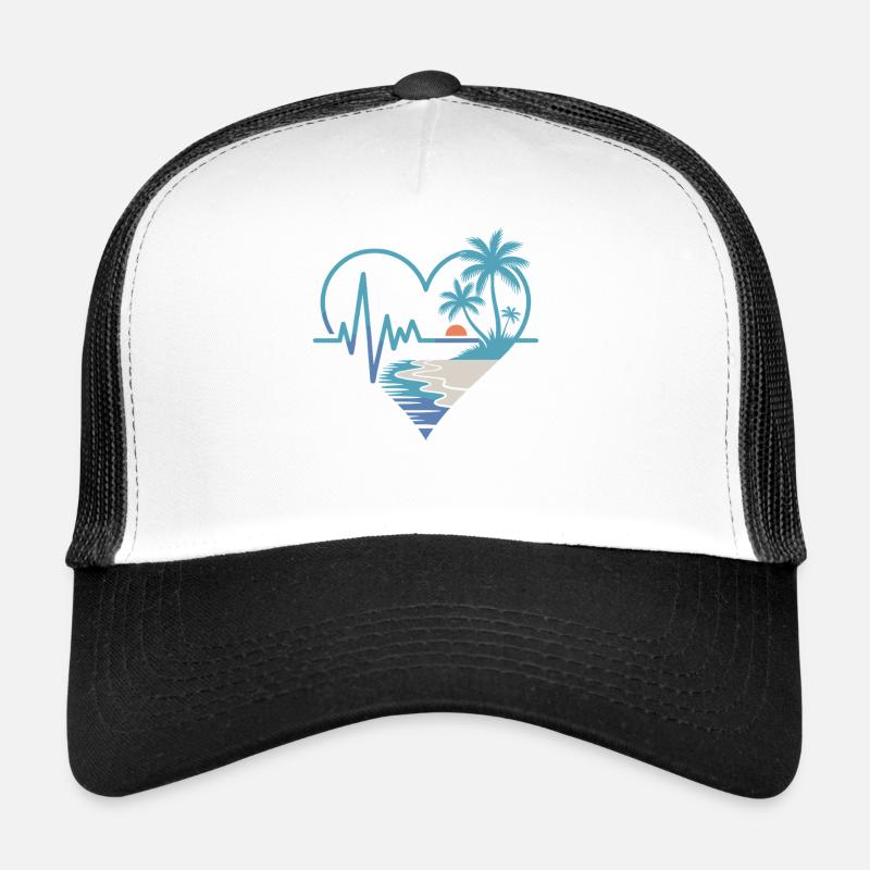 Sunset in the palm trees Trucker Cap