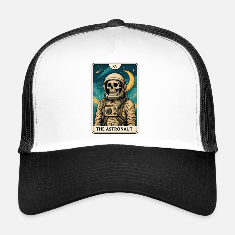 Astronaut with skull and starry sky Trucker Cap