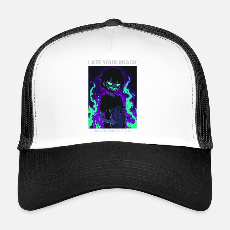 Dark Phonk Anime Creepy I Ate Your Snack Trucker Cap