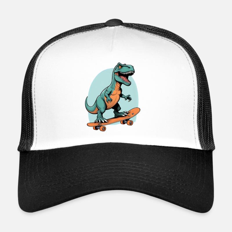Dinosaurischer Skater mit cooler Pose Trucker Cap