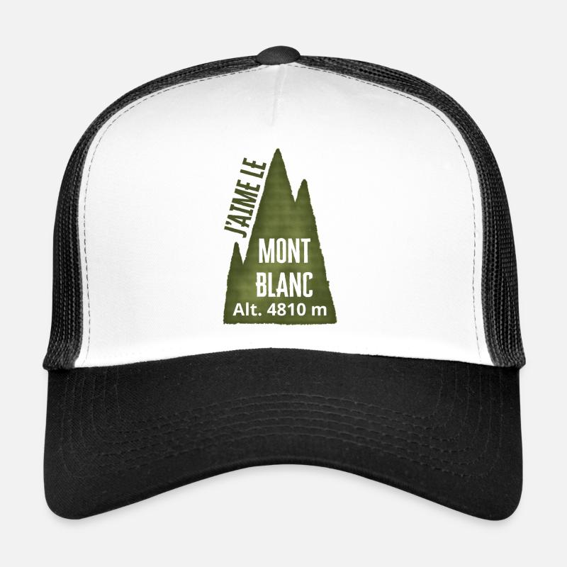J'aime le MONT BLANC alt 4810 m Casquette trucker 