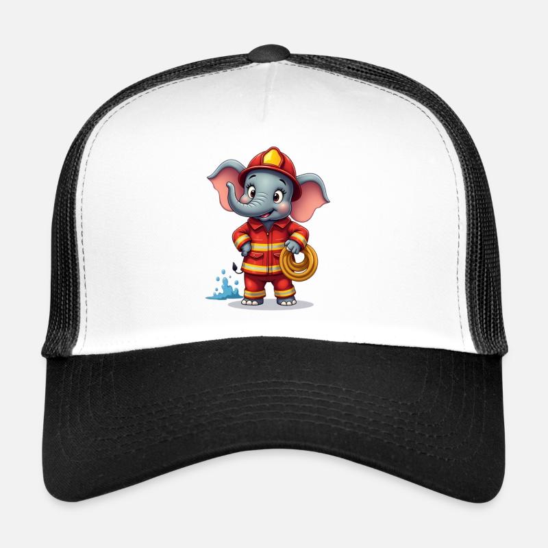 Firefighter elephant children's design Trucker Cap