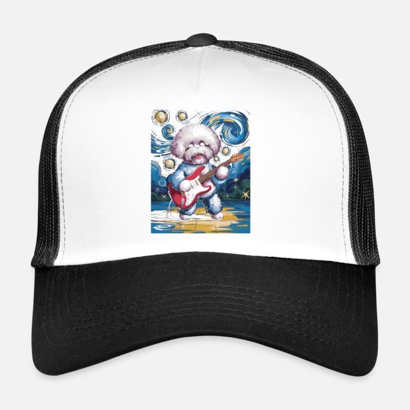 Starry Night Bichon Frise Trucker Cap