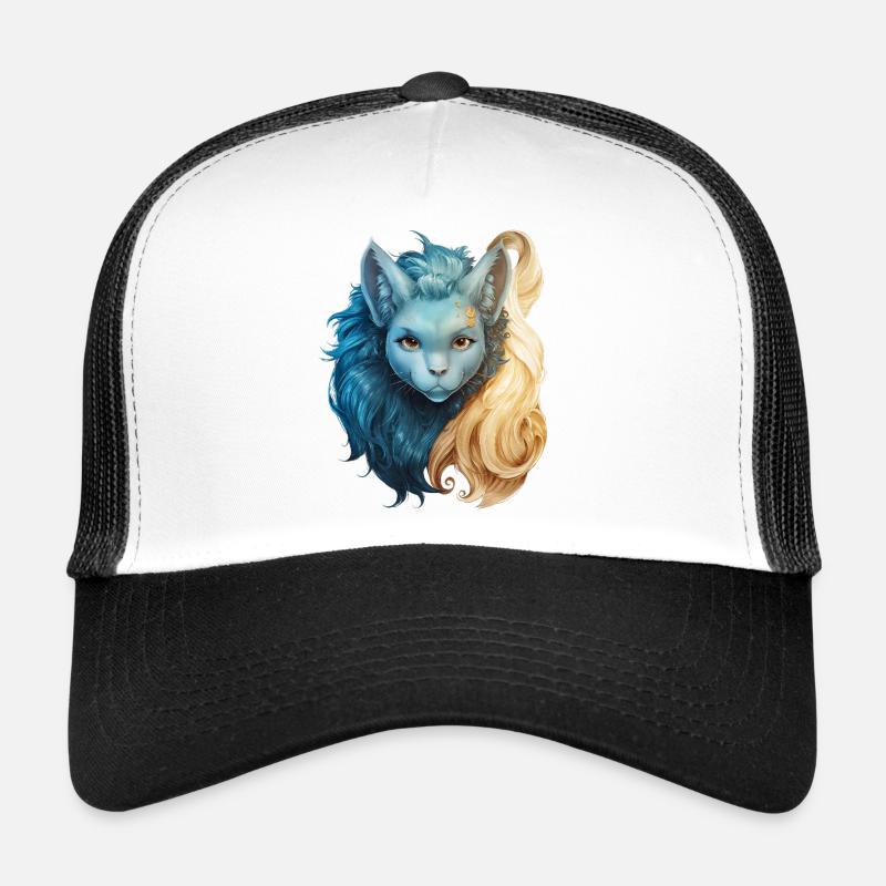 Mystical cat creature with two-tone mane Trucker Cap