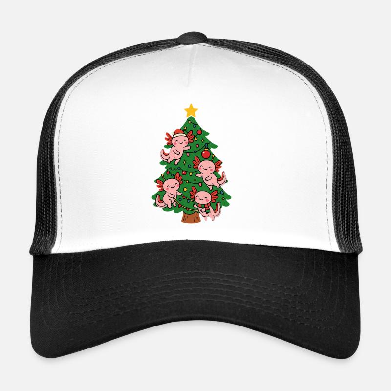 Axolotl decorate Christmas tree Trucker Cap