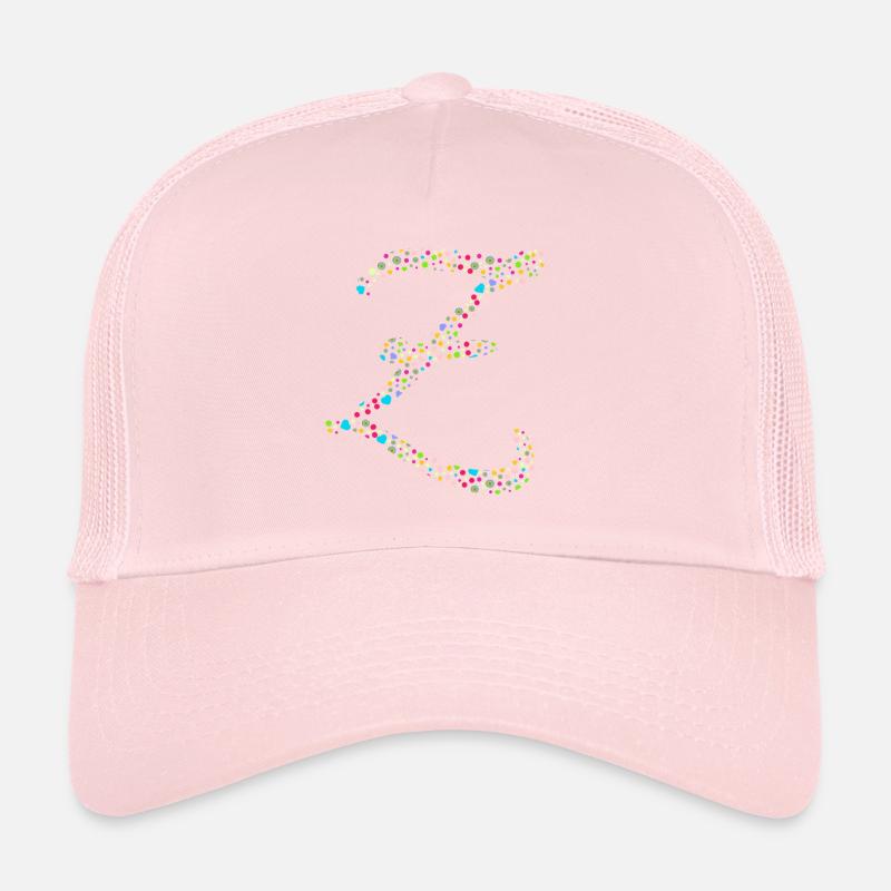 Buntes Punkte Z Buchstabe  Trucker Cap